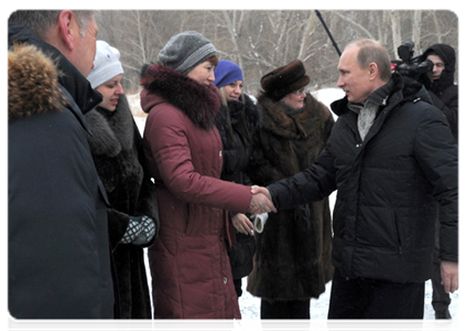 Председатель Правительства Российской Федерации В.В.Путин посетил шахтёрский посёлок Роза|4 февраля, 2012|17:35