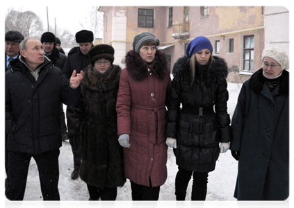 Prime Minister Vladimir Putin arrived in the town of Roza|4 february, 2012|17:35