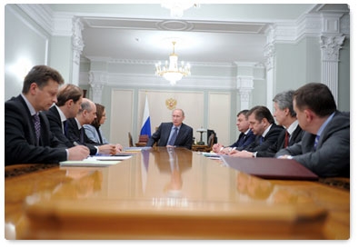 Prime Minister Vladimir Putin holds a meeting on the results of his working visit to the Perm Territory