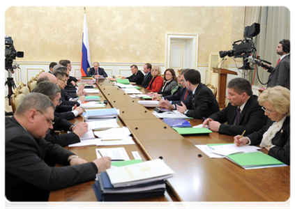 Prime Minister Vladimir Putin holds a Government Presidium meeting|9 february, 2012|18:53