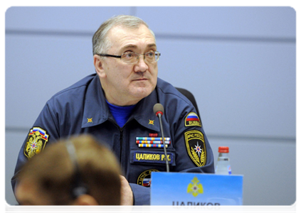 First Deputy Minister for Civil Defence, Emergencies and Disaster Relief Ruslan Tsalikov|9 february, 2012|21:16