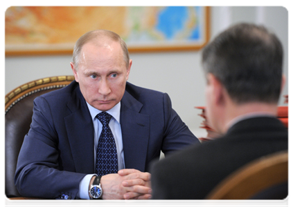 Prime Minister Vladimir Putin meets with Minister of Culture Alexander Avdeyev|11 march, 2012|11:45