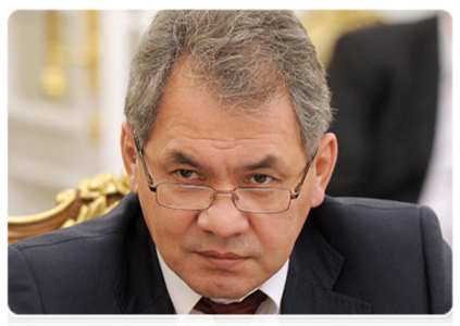 Minister of Civil Defence, Emergencies and Disaster Relief Sergei Shoigu at a Government Presidium meeting|15 march, 2012|16:40