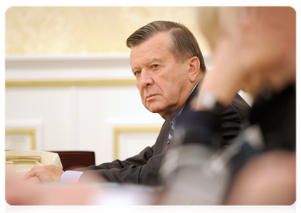 First Deputy Prime Minister Viktor Zubkov at a Government Presidium meeting|15 march, 2012|16:41