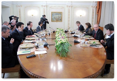 Председатель Правительства России В.В.Путин встретился с главными редакторами ведущих иностранных изданий