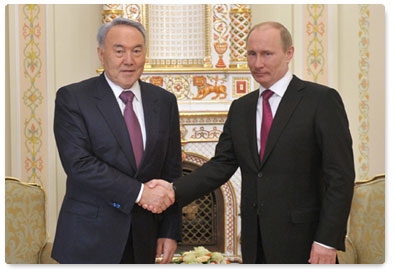 Vladimir Putin meets with President of Kazakhstan Nursultan Nazarbayev