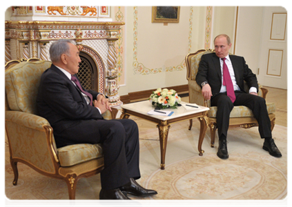 Председатель Правительства Российской Федерации В.В.Путин встретился с Президентом Республики Казахстан Н.А.Назарбаевым|20 марта, 2012|17:21