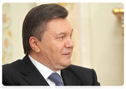 Ukrainian President Viktor Yanukovych at a meeting with Prime Minister Vladimir Putin|20 march, 2012|17:53