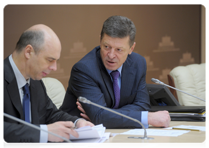 Finance Minister Anton Siluanov and Deputy Prime Minister Dmitry Kozak|21 march, 2012|16:11