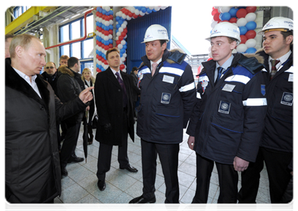 Prime Minister Vladimir Putin attends the test launch of Baltic Pipeline System-2 at the port of Ust-Luga|23 march, 2012|20:05