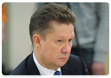 Head of Gazprom Alexei Miller at a meeting on natural gas supplies to domestic and foreign markets|23 march, 2012|21:43