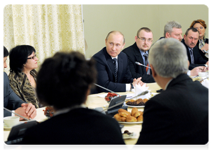 Prime Minister Vladimir Putin at a meeting with  agricultural producers from the Voronezh Region|28 march, 2012|18:26