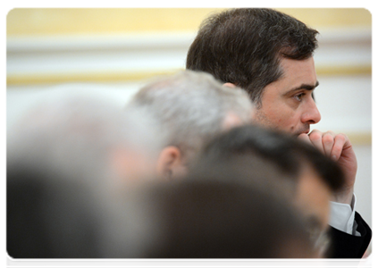 Deputy Prime Minister Vladislav Surkov at a Government Presidium meeting|29 march, 2012|16:38