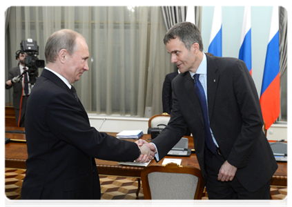Prime Minister Vladimir Putin and Statoil CEO Helge Lund|30 march, 2012|12:03