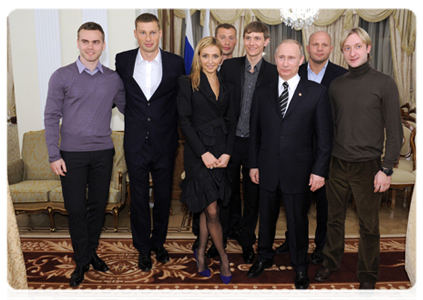 Prime Minister Vladimir Putin meets with those who supported him most actively during the presidential election campaign|5 march, 2012|22:05