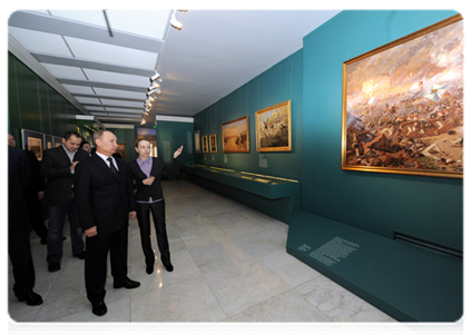 Председатель Правительства Российской Федерации В.В.Путин посетил музей-панораму «Бородинская битва» в Москве|7 марта, 2012|15:37