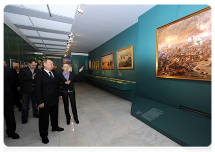 Prime Minister Vladimir Putin visits the Battle of Borodino Panorama Museum in Moscow|7 march, 2012|15:37