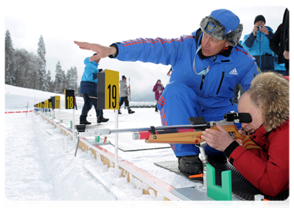 Vladimir Putin attends Russian Cross-Country Skiing and Biathlon Paralympic Championship in Sochi|9 march, 2012|14:44