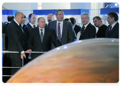 Председатель Правительства Российской Федерации В.В.Путин в День космонавтики посетил Большой планетарий Москвы|12 апреля, 2012|16:20