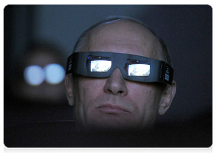 Prime Minister Vladimir Putin on a visit to the Moscow Planetarium on Cosmonautics Day|13 april, 2012|12:36