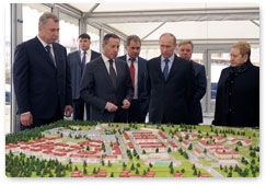 Председатель Правительства Российской Федерации В.В.Путин осмотрел новый микрорайон в подмосковной Истре