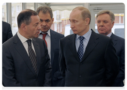 Председатель Правительства Российской Федерации В.В.Путин осмотрел новый микрорайон в подмосковной Истре|16 апреля, 2012|15:36