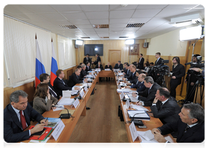 Председатель Правительства Российской Федерации В.В.Путин провёл совещание по вопросу развития жилищного строительства|16 апреля, 2012|15:58