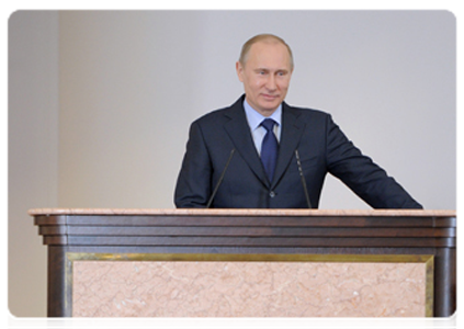 Prime Minister Vladimir Putin at an extended meeting of the Finance Ministry Board|17 april, 2012|15:47