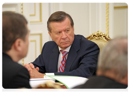 First Deputy Prime Minister Viktor Zubkov at a Government Presidium meeting|19 april, 2012|17:03