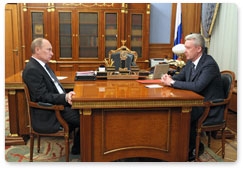 Prime Minister Vladimir Putin holds working meeting with Moscow Mayor Sergei Sobyanin