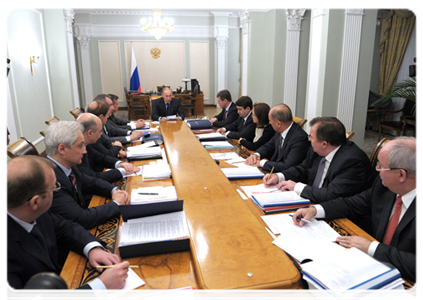 Prime Minister Vladimir Putin holds a meeting of Vnesheconombank’s supervisory board|2 april, 2012|19:14