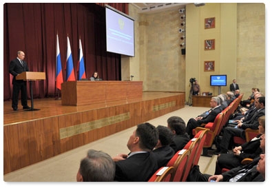 Председатель Правительства России В.В.Путин принял участие в расширенном заседании коллегии Министерства экономического развития Российской Федерации
