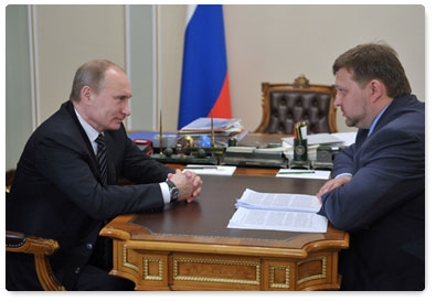 Prime Minister Vladimir Putin meets with Governor of the Kirov Region Nikita Belykh