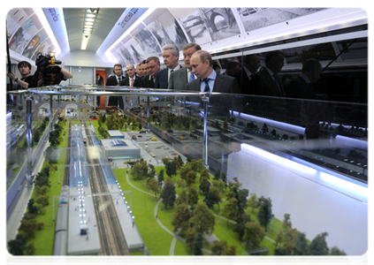 Председатель Правительства Российской Федерации В.В.Путин посетил Центр научно-технического развития ОАО «РЖД», расположенный на Рижском вокзале|26 апреля, 2012|16:48