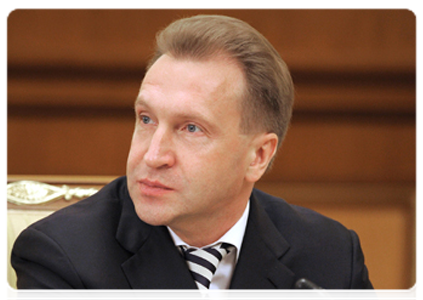 First Deputy Prime Minister Igor Shuvalov at a government meeting|2 may, 2012|15:45