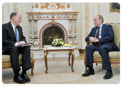 Prime Minister Vladimir Putin receiving Thomas Donilon, National Security Advisor to the President of the United States|4 may, 2012|19:12