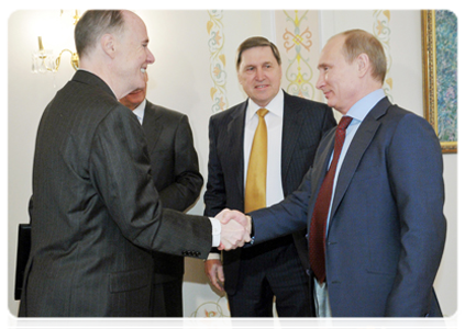 Prime Minister Vladimir Putin receiving Thomas Donilon, National Security Advisor to the President of the United States|4 may, 2012|19:13