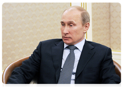 Председатель Правительства Российской Федерации В.В.Путин встретился с главой норвежской компании «Статойл АСА» Х.Лундом|5 мая, 2012|18:58